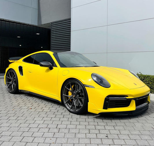 High Glossy Crystal Racing Yellow Vinyl Wrap